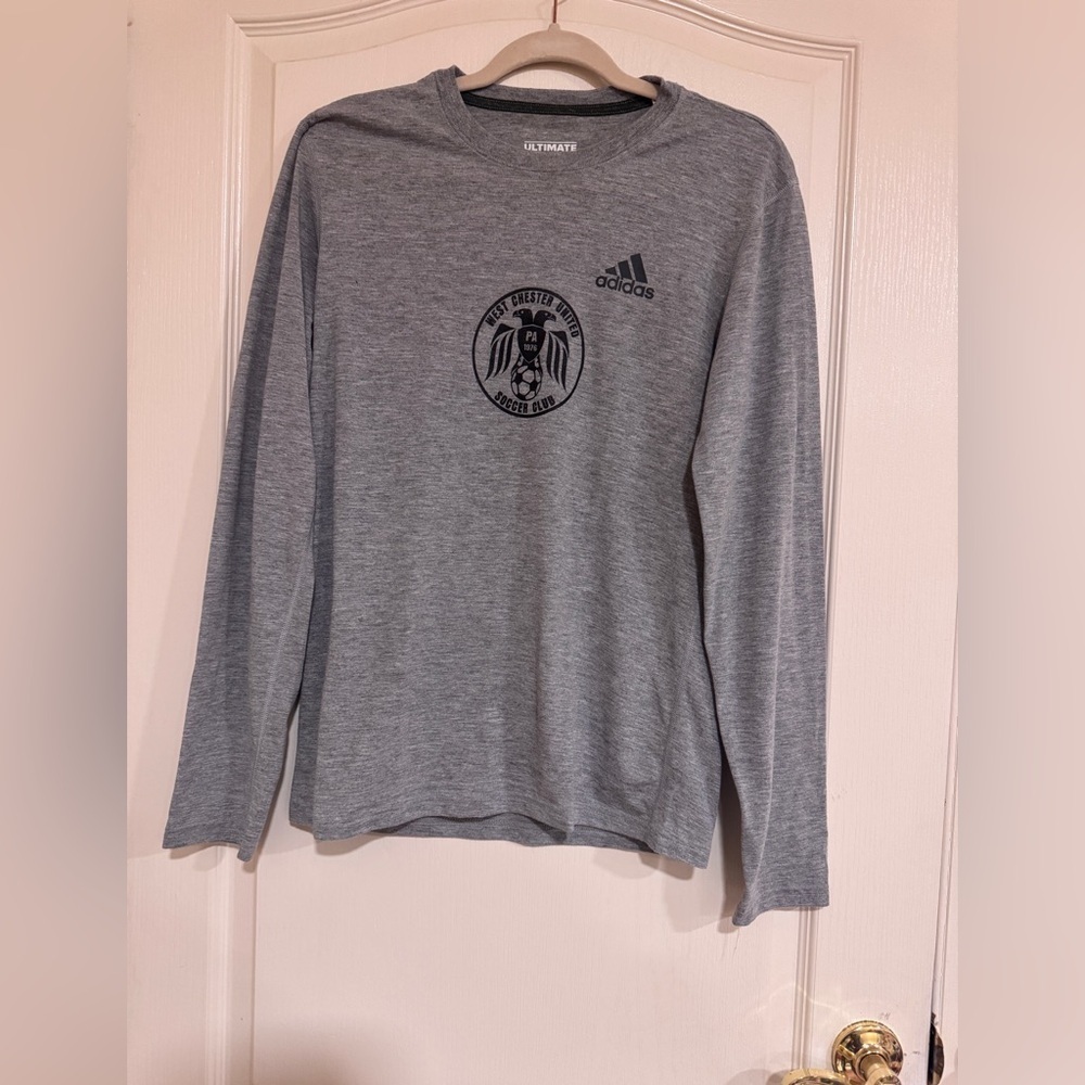 Adidas grey NPSL West Chester United long sleeve tee​​​​​​
